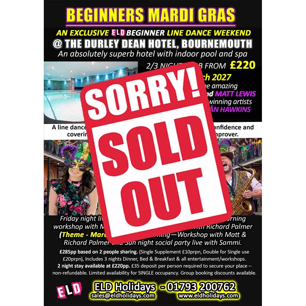 Beginners Mardi Gras Weekend Bournemouth March 2027